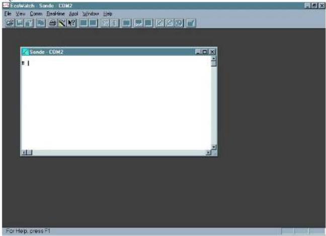 EcoWatch - Sende - COM2 File View Form Deskline Spot Window Help Sende - COM2 1 For Help, press F1