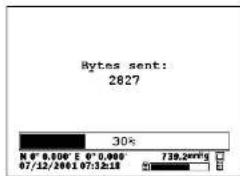 Bytes sent: 2627 30% N° 8,500' E 0'0,000' 739.2%=# 07/12/2001 07:32:18