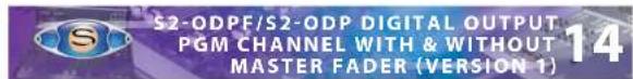 S2-ODPF/S2-ODP DIGITAL OUTPUT PGM CHANNEL WITH & WITHOUT MASTER FADER (VERSION 1) 14