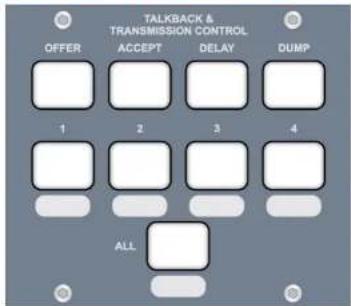 TALKBACK & TRANSMISSION CONTROL OFFER ACCEPT DELAY DUMP 1 2 3 4 ALL