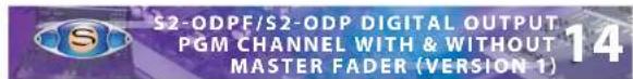 S2-ODPF/S2-ODP DIGITAL OUTPUT PGM CHANNEL WITH & WITHOUT MASTER FADER (VERSION 1) 14