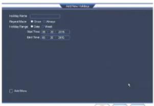 FLIR DNR1146 - Configure Holidays - 2