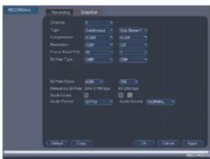 FLIR M3104E2 - To configure recording quality: - 1