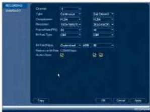 FLIR DNR516P6 - To configure audio recording: - 1
