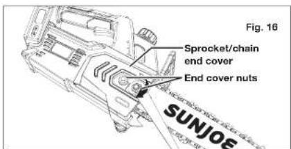 Sun Joe 24V-10CS-CT-RM - Replacing the Guide Bar and Chain - 1