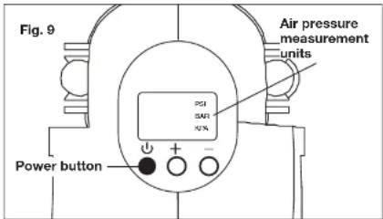 Sun Joe 24V-AJC-LTE-RED-RM - To switch from PSI, BAR, or KPA. - 1
