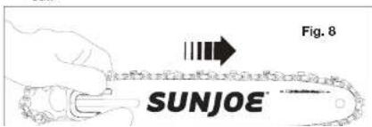 Sun Joe 24V-PS10-CT-RM - Installing/Replacing Guide Bar + Cutting Chain - 4