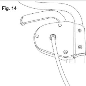 Technical line drawing of a mechanical clamp or bracket component (no text or symbols)