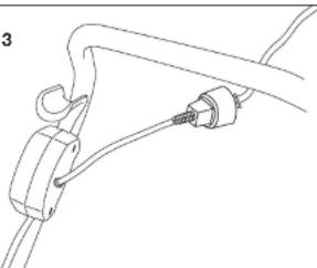 Line drawing of a cable clamp and connector (no text or symbols)
