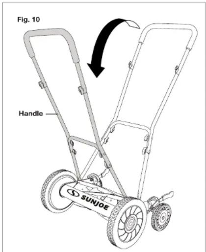 Sun Joe MJ504M-RM - Transporting the Mower - 1
