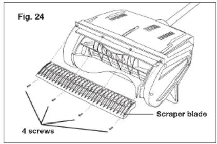 Fig. 24 Scraper blade 4 screws