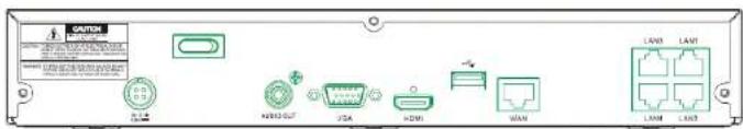 Speco Technologies ZIPK8T2 - Rear Panel - 1