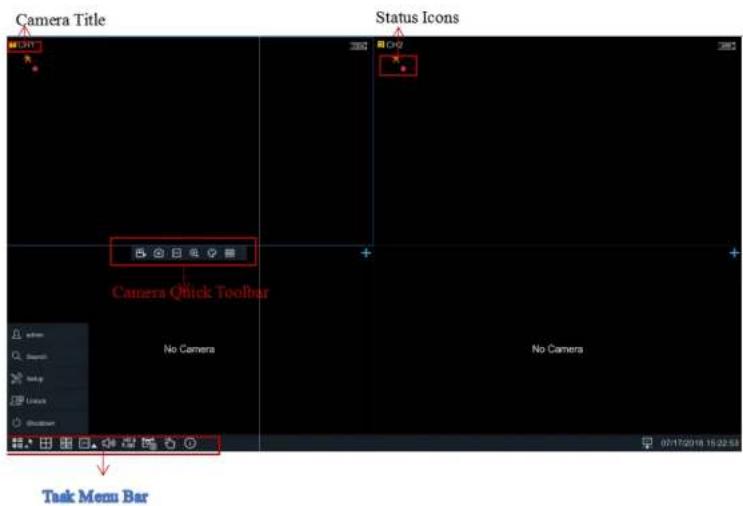 Speco Technologies ZIPK8T2 - Live View Screen Overview - 1