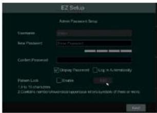 EZ Setup Active Password Setup Username: None New Protocol: Active Password Custom Protocol: Display Protocol: Log in Automatically Pattern Lock: Enable 1. Only 10 instances 2. Contain the following important ETR symbols of these or more. Cancel