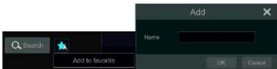 Search Add to favorite Add Name Ok Cancel