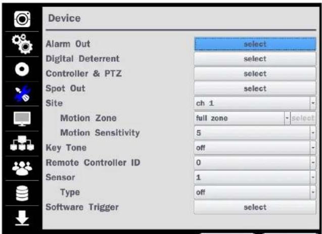 Speco Technologies D16WHUM - 4-4. Setup - DEVICE Mode - 1