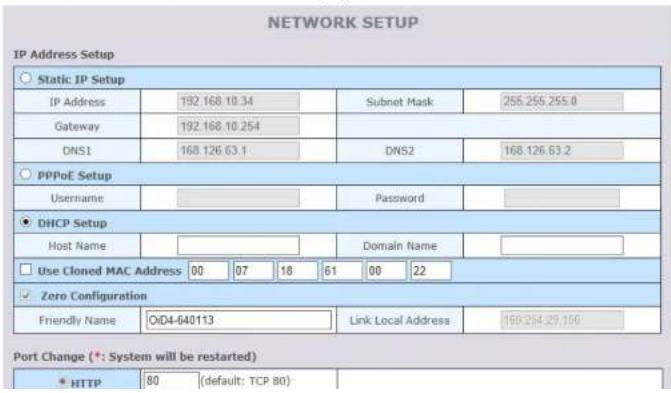 Speco Technologies O2i695 - Network Setup - 1