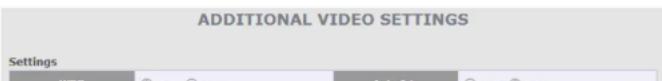 Speco Technologies O2i695 - Additional video settings - 1