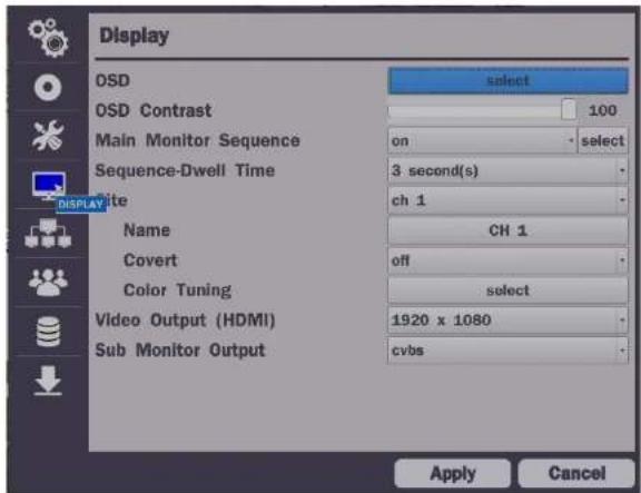 Speco Technologies D4WVNP - 4-5. Setup - Display Mode - 1