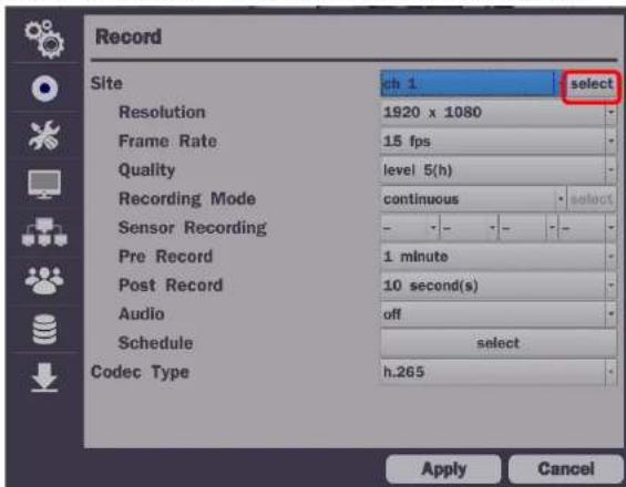 Speco Technologies D4WVNP - 4-3. Setup - Record Mode - 1