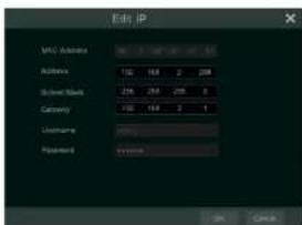 Edit IP MTC Admin Authors 100 168 2 209 Broadcast Bits 256 254 258 8 Camera 100 168 2 1 Lock Frame 30000 Parameters OK Cancel