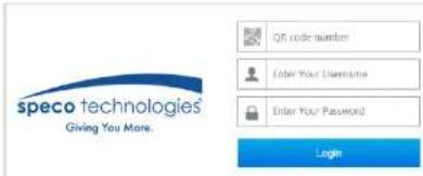 speco technologies Giving You More. QF code number Enter Your Username Enter Your Password Login
