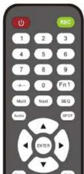 1 2 3 4 5 6 7 8 9 → 0 Fn 1 Multi Next SEQ Auto SPOT ENTER