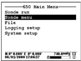 YSI 6432AF - Example 1: Setting up the Report Output – Activation of the Salinity Parameter - 1