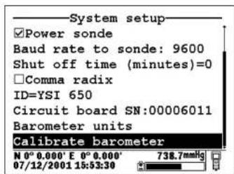 YSI 6432AF - SETTING UP THE 650 - 2