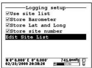 YSI 6450AF - LOGGING OF DATA FROM SEVERAL DIFFERENT SITES TO THE SAME FILE - USE OF A "MULTI-SITE" LIST - 2