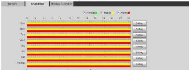 Dahua Technology IPC-HDBW5442E-ZHE - Setting Snapshot Plan - 1