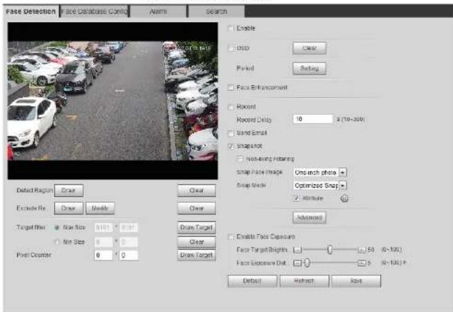 Dahua Technology IPC-HDBW5442E-ZHE - Setting Face Detection - 1