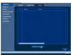 FLIR M41164 - To configure holidays: - 1