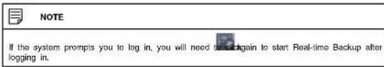 FLIR M42163 - To use Real-time Backup: - 1