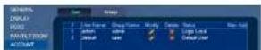 FLIR DNR70812 - To modify an account password: - 1
