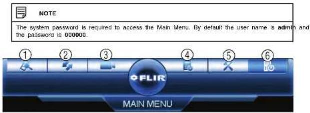FLIR DNR70812 - Using the Main Menu - 1