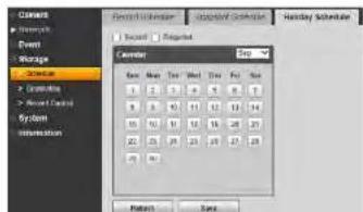 FLIR SyncroIP DNE12TL22 - Holiday Schedule - 1