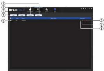 FLIR M42043 - To manage alarms: - 1