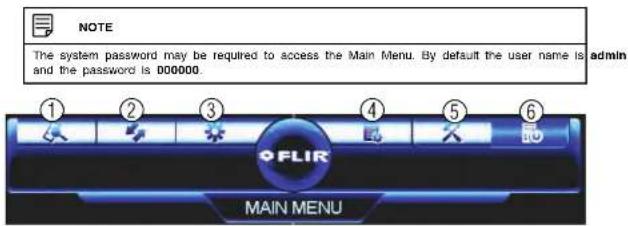 FLIR M41163 - Using the Main Menu - 1