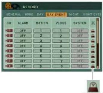 FLIR DH2589TBB - To configure the DAY EVENT tab: - 1