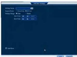 FLIR M41166 - To configure holidays: - 2