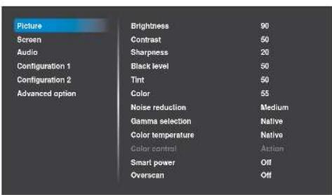 AG Neovo NSD-8601Q - Picture Settings - 1