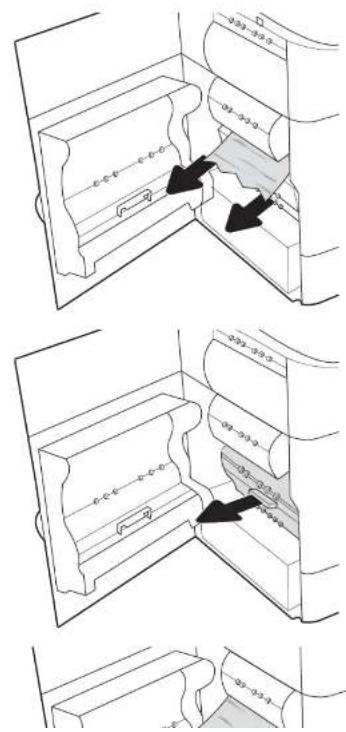 HP PageWide Enterprise 785f - Clear paper jams in Tray 1 - 3