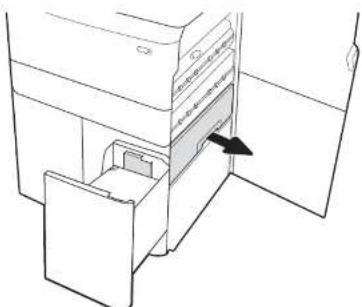 HP PageWide Enterprise 785f - Clear paper jams in the 4,000-sheet high-capacity input (HCI) tray - 6