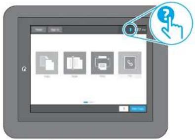 HP PageWide Enterprise 785f - Control panel help system - 1