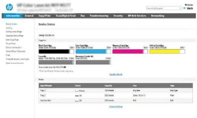 HP PageWide Enterprise 785f - Step one: Access the HP Embedded Web Server (EWS) - 1