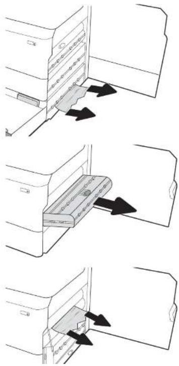 HP PageWide Enterprise 785f - Clear paper jams in Tray 3 - 2