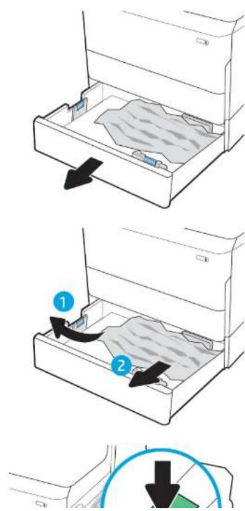 HP PageWide Enterprise 785f - Clear paper jams in Tray 3 - 1