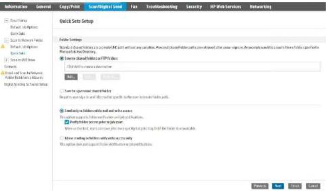 HP PageWide Enterprise 785f - Method one: Use the Scan to Network Folder Wizard - 2