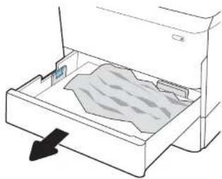 HP PageWide Enterprise 785f - Clear paper jams in Tray 2 - 1